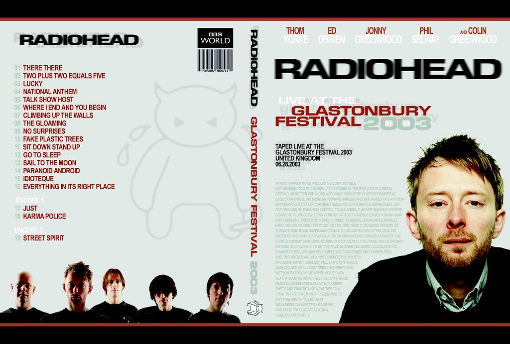 Radiohead — Live at Glastonbury 2003 – афиша